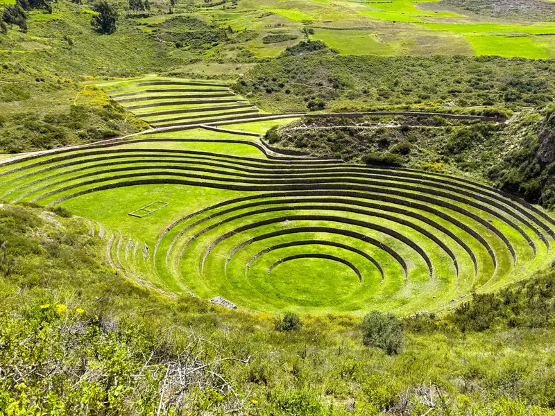 Terrazas circulares del laboratorio agrícola inca de Moray